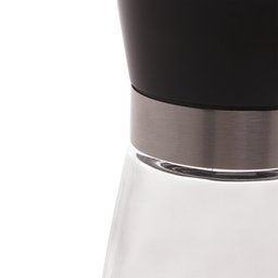 Moedor de Sal e Pimenta de  Vidro Com Tampa Preta Lyor - 2