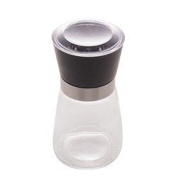 Moedor de Sal e Pimenta de  Vidro Com Tampa Preta Lyor - 1