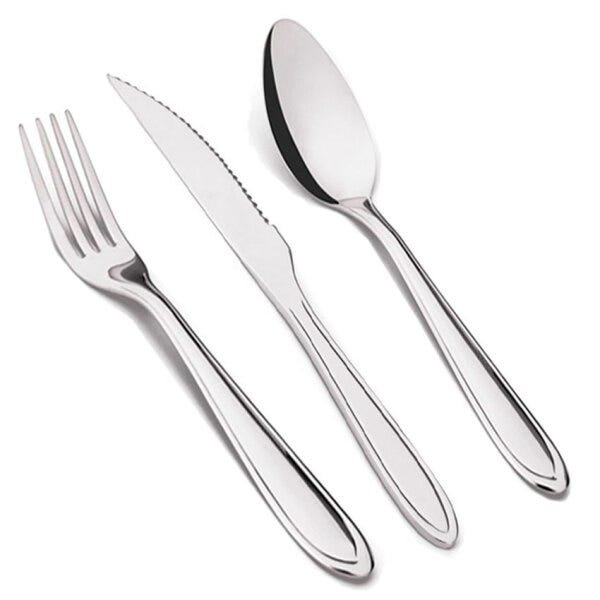 Jogo de Talheres 36 Peças Garfo, Faca e Colher Inox Linha Bahia
