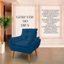 Ver imagem 7 de Cadeira Poltrona Opala para Sala Opala Recepção Quarto Confortável Reforçada Premium:azul