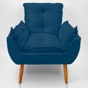 Ver imagem 1 de Cadeira Poltrona Opala para Sala Opala Recepção Quarto Confortável Reforçada Premium:azul