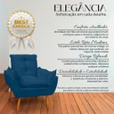 Ver imagem 2 de Cadeira Poltrona Opala para Sala Opala Recepção Quarto Confortável Reforçada Premium:azul