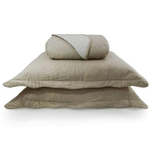 Kit Colcha King Bouti de Microfibra Ultrassônic Capuccino