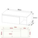 Ver imagem 4 de Gabinete Banheiro Suspenso 80Cm Multimóveis Cr10081 Amêndoa