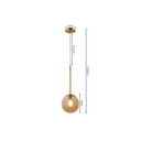 Ver imagem 7 de Kit 4 Lustre Pendente Jabuticaba Globo Cor Cobre/ambar Inl88