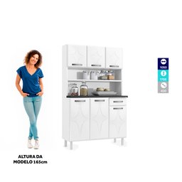 Armário para Cozinha 6 Portas 1 Gaveta Rubi Smart - 4 Armário para Cozinha 6 Portas 1 Gaveta Rubi Smart - 4