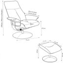 Ver imagem 4 de Kit 4 Poltronas de Massagem Arizona Giratória com Apoio de Pés e Reclinável Pu Caramelo G56 - Gran B