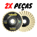 Ver imagem 2 de Kit 2 Disco Flap de Feltro para Polimento Inox Metais 115mm