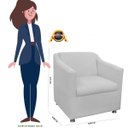Ver imagem 5 de Kit 02 Poltrona Decorativa Tilla Suede com Pés Cromados
