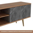 Ver imagem 5 de Rack para Tv até 55 Polegadas 2 Portas 3 Nichos R1482 Tecnomobili Amêndoa/mármore Lunar Amêndoa/
