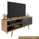 Ver imagem 2 de Rack para Tv até 55 Polegadas 2 Portas 3 Nichos R1482 Tecnomobili Amêndoa/mármore Lunar Amêndoa/