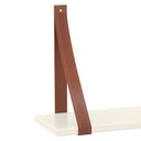 Ver imagem 3 de Kit 2 Prateleiras Gold Off White com Alças de Couro - Matic Móveis