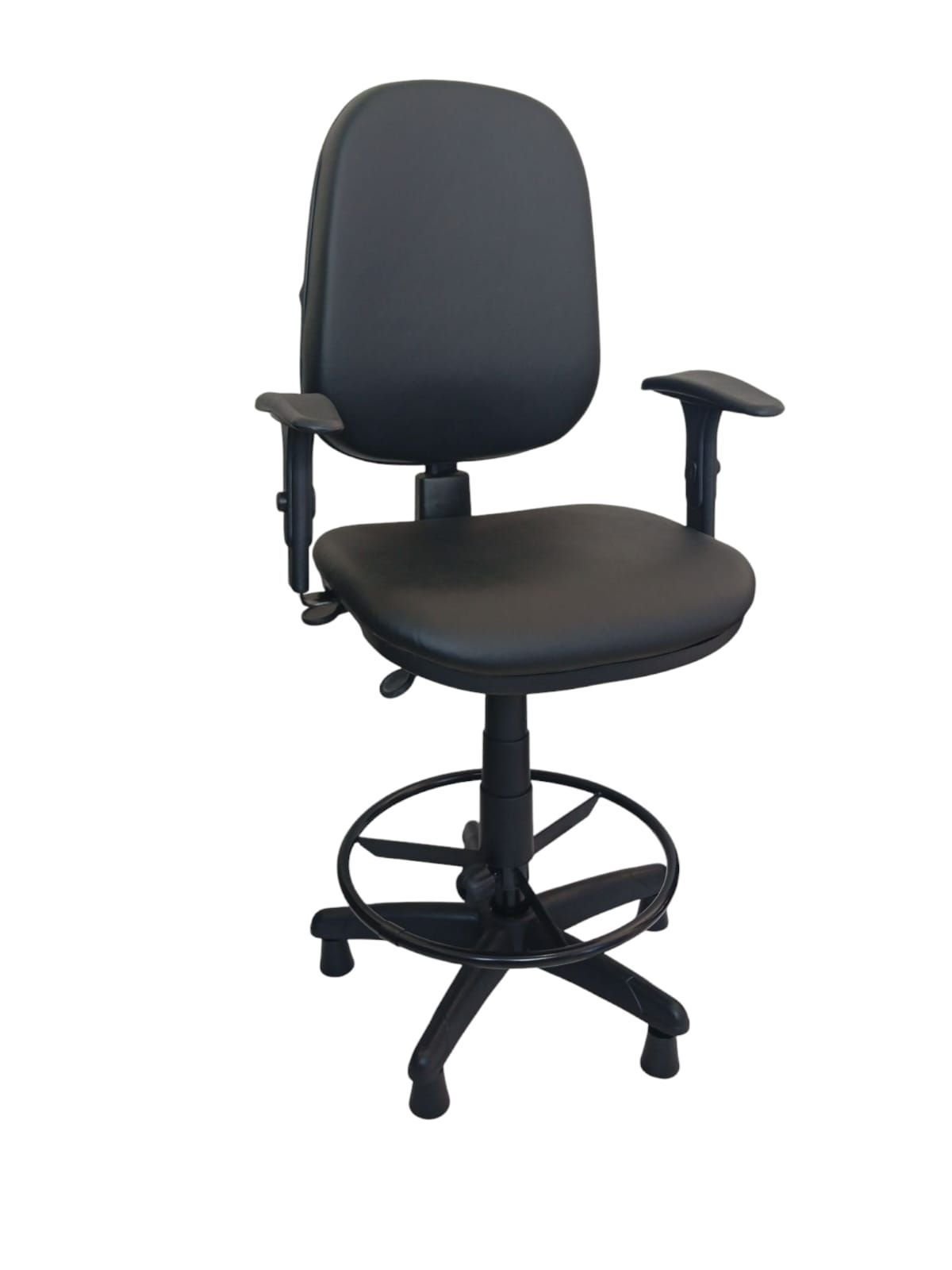 Cadeira Caixa Executiva Work Nr17 Corino + Braços:preto