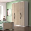 Ver imagem 1 de Guarda-Roupa Casal 4 Portas 3 Gavetas Caribe Móveis Rimo