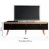 Rack para TV Até 65 Polegadas Memphis 3 Portas Carvalho Dakar/Preto - Soluzione - 3