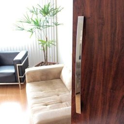 Puxador para Porta Duplo Chato em Inox Eco 100cm Geris Prata - 2 Puxador para Porta Duplo Chato em Inox Eco 100cm Geris Prata - 2
