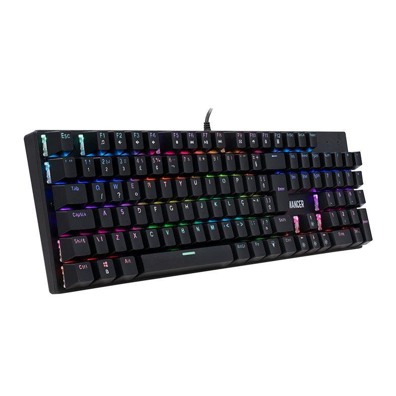Teclado Mecanico Gamer Mancer Onyx MK2, RGB, ABNT2, Switch Huano