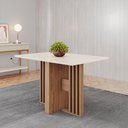 Ver imagem 3 de Mesa de Jantar Dinah 04 Lugares Canto Reto com Vidro Sc153 Nature Off White - Henn