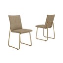Ver imagem 1 de Cadeira Jantar Soft 1750 Aço 2 un Dourado/Branco Carraro