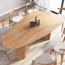 Ver imagem 4 de Mesa de Jantar Orgânica Breeze 2,40 X 1,20m 9 Lugares Lâmina Natural de Madeira Mel
