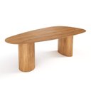 Ver imagem 6 de Mesa de Jantar Orgânica Breeze 2,40 X 1,20m 9 Lugares Lâmina Natural de Madeira Mel