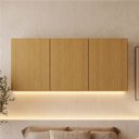 Ver imagem 1 de Ponte Planejada Casal 3 Portas com LED Samambaia CabeCasa MadeiraOriginals Marrom/Carvalho