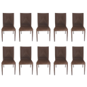 Ver imagem 1 de Cadeira Rattan Marrom - Kit com 10