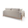 Sofá 2 Lugares Fixo Living Bellagio Linho Cinza Claro 1,9m - 3