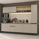 Ver imagem 1 de Armário de Cozinha Completa 280 Cm Suspensa Crema Nice Madesa 05