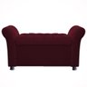 Recamier Baú Sapateira Louis 140x Suede Vinho - Majú Deor - 1