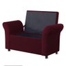 Recamier Baú Sapateira Louis 140x Suede Vinho - Majú Deor - 2