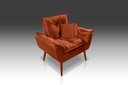 Ver imagem 1 de Poltrona Opala+ 2 Almofadas Suede Terracota -modena Decor