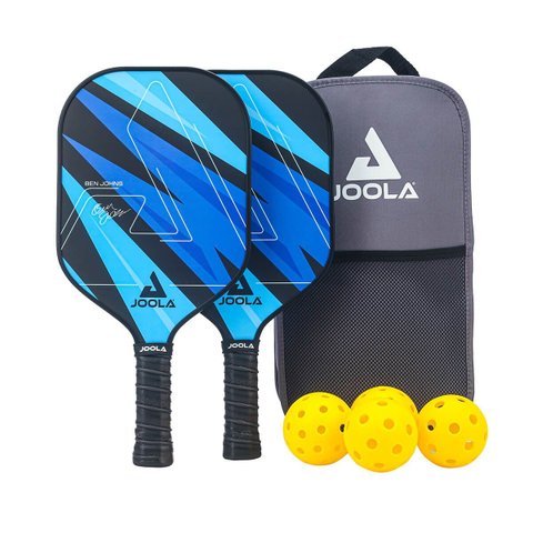 Kit Joola Ben Johns Blue Lightnig Pickleball (2 Raquetes, 4 Bolas e 1 Bolsa)