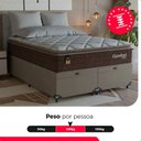 Ver imagem 5 de Cama Box Baú Casal Bipartido Colchão Comfort Class Pillowtop Marrom/suede Bege