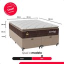 Ver imagem 4 de Cama Box Baú Casal Bipartido Colchão Comfort Class Pillowtop Marrom/suede Bege