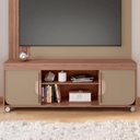 Ver imagem 4 de Estante Maragogi 2 Portas 3 Prateleiras MDP-MDF 160cm Fendi Freijo