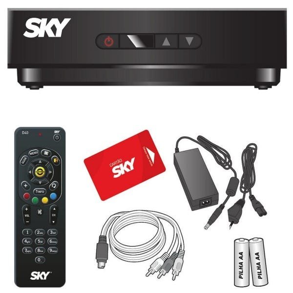Receptor Sky Pre Pago Recarga SD S14 100% Digital - 3
