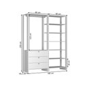 Ver imagem 4 de Estante Closet Yes 160cm com 3 Gavetas e 6 Nichos - Branco