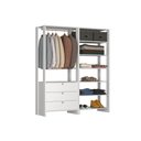 Ver imagem 1 de Estante Closet Yes 160cm com 3 Gavetas e 6 Nichos - Branco