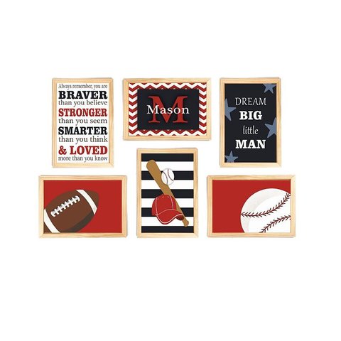 Kit Quadro Esporte Infantil Decorativo Quarto Criança Bebê