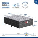 Ver imagem 4 de Cama Box Conjugada Probel Espuma D28 Ortopédico Unique Active Casal 138cm