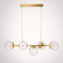 Ver imagem 3 de Pendente Jabuticaba 90cm 5 Globos de Vidro Mesa Sala de Jantar