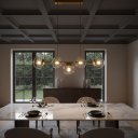 Ver imagem 4 de Pendente Jabuticaba 90cm 5 Globos de Vidro Mesa Sala de Jantar