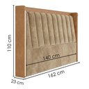 Ver imagem 3 de Cabeceira Casal 140 cm Lumina LED com Frame Veludo Tca 312 Corino Tcs 727 Peer