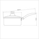 Ver imagem 3 de Panela Turim Vermelha Revestimento Interno e Externo Antiaderente Starflon Max Ø18cm