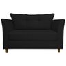 Namoradeira Isis 2 Lugares Suede Preto - Vallisa Decor - 3