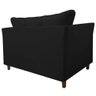 Namoradeira Isis 2 Lugares Suede Preto - Vallisa Decor - 4