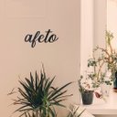 Ver imagem 3 de Quadro/ Quadrinho Afeto - Palavra Decorativa, Adorno, lettering - 26cm - Toque 3D:Preto