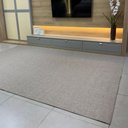 Ver imagem 5 de Tapete Retangular Trellas Grécia Linha Linho Cinza 71% Algodão 29% Poliéster Base Antiderrapante Res