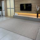 Ver imagem 1 de Tapete Retangular Trellas Grécia Linha Linho Cinza 71% Algodão 29% Poliéster Base Antiderrapante Res